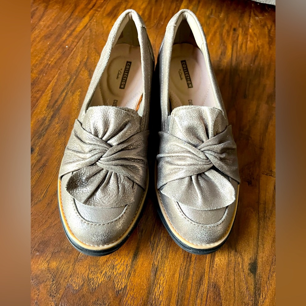 Collection by Clarks Metallic Sharon Dasher Soft Cushion Loafers